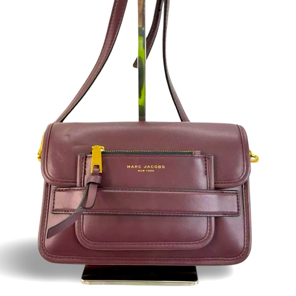 Marc Jacobs Purple and Gold Handbag Structured Design